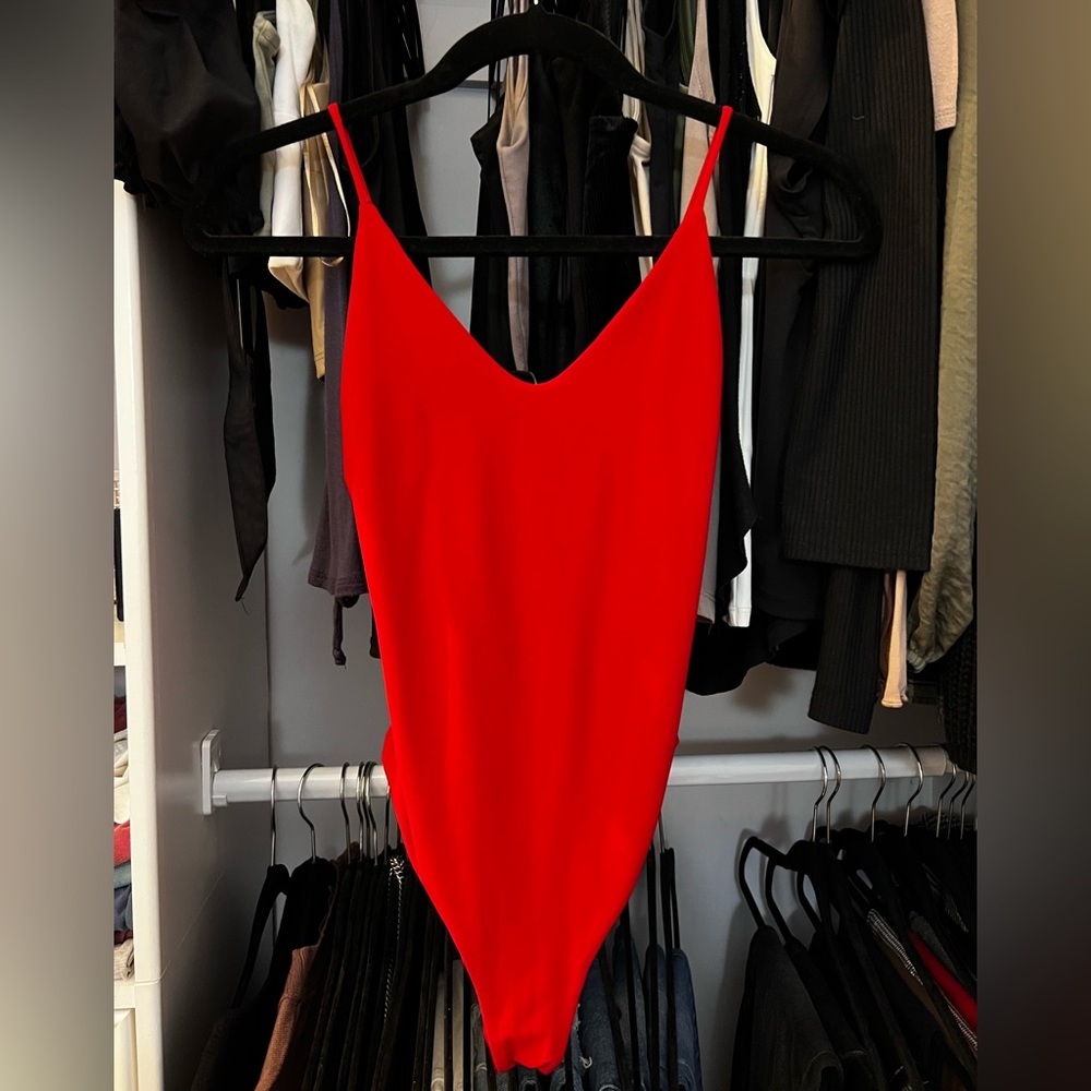 Red bodysuit